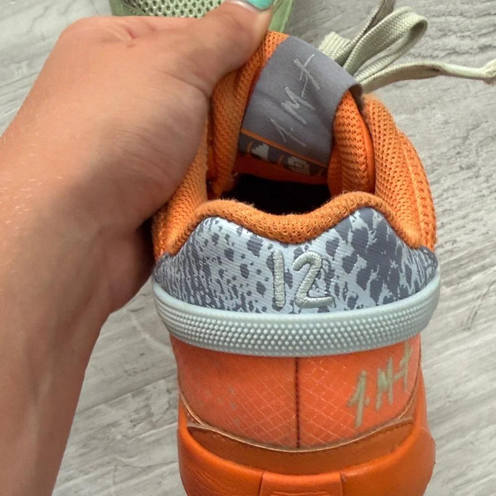 Nike Kids Two-Tone Orange & Light Green Sneakers
